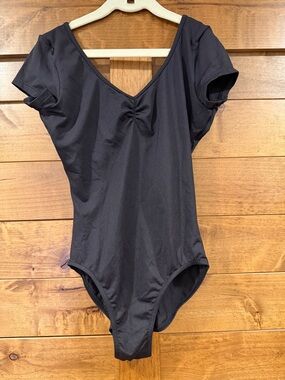 Bloch Black Dance Leotard with Pinch front and back - size S